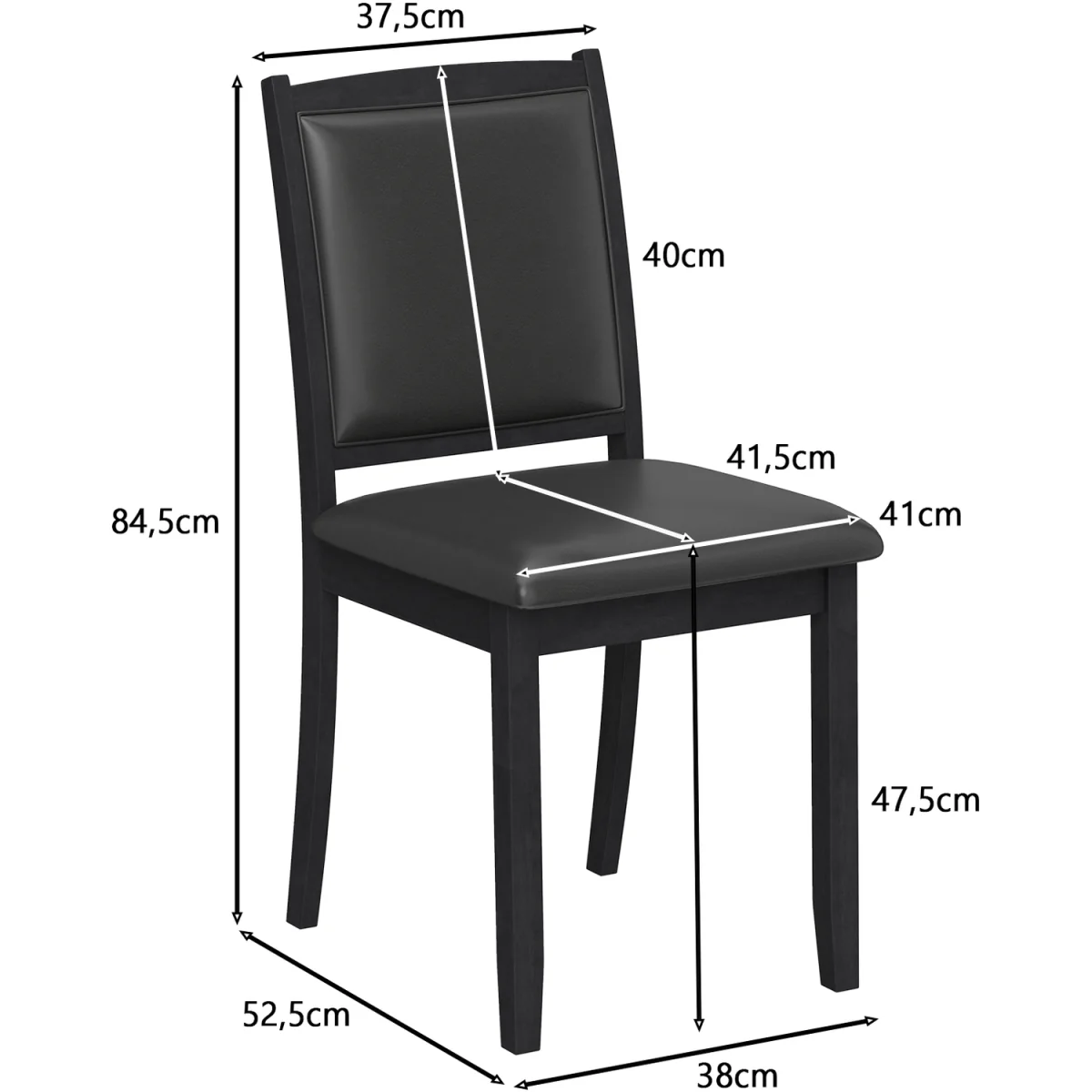 Mid-Century Armless Side Chair – image 8