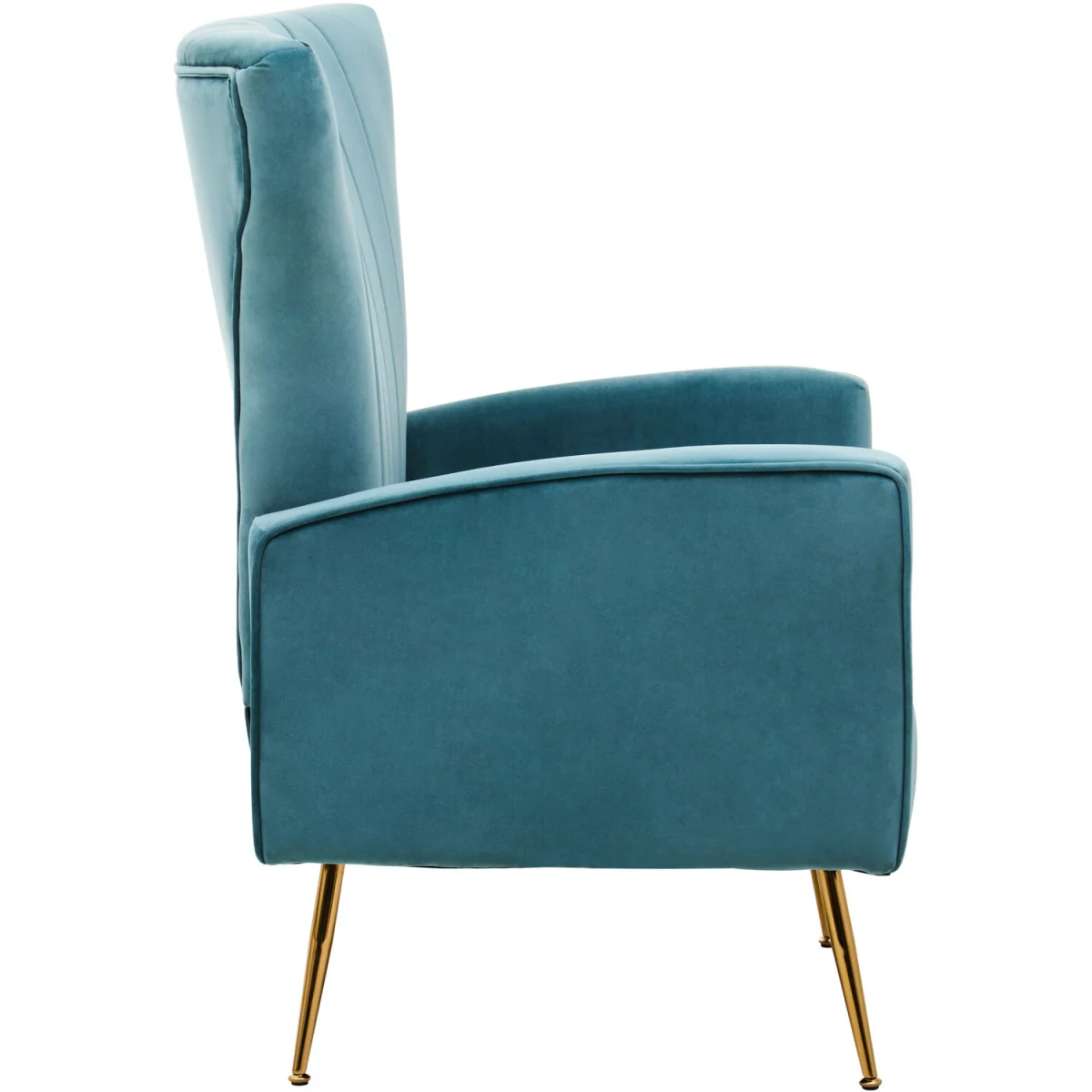 Zamora Green Velvet Accent Chair With Gold Finish Legs - Green – image 3