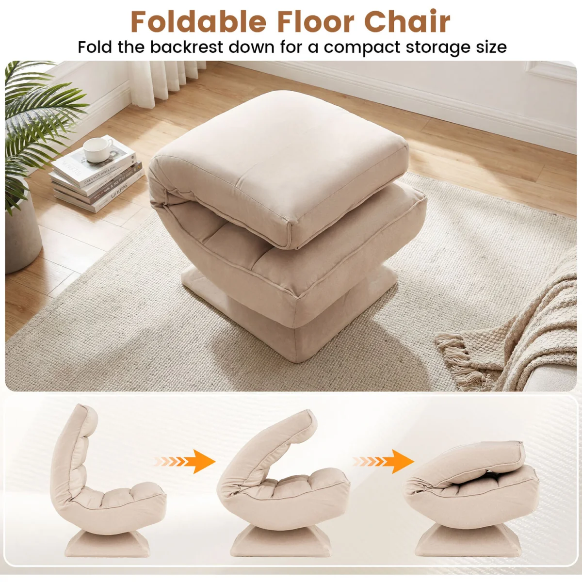 4-Position Adjustable Floor Chair – image 2
