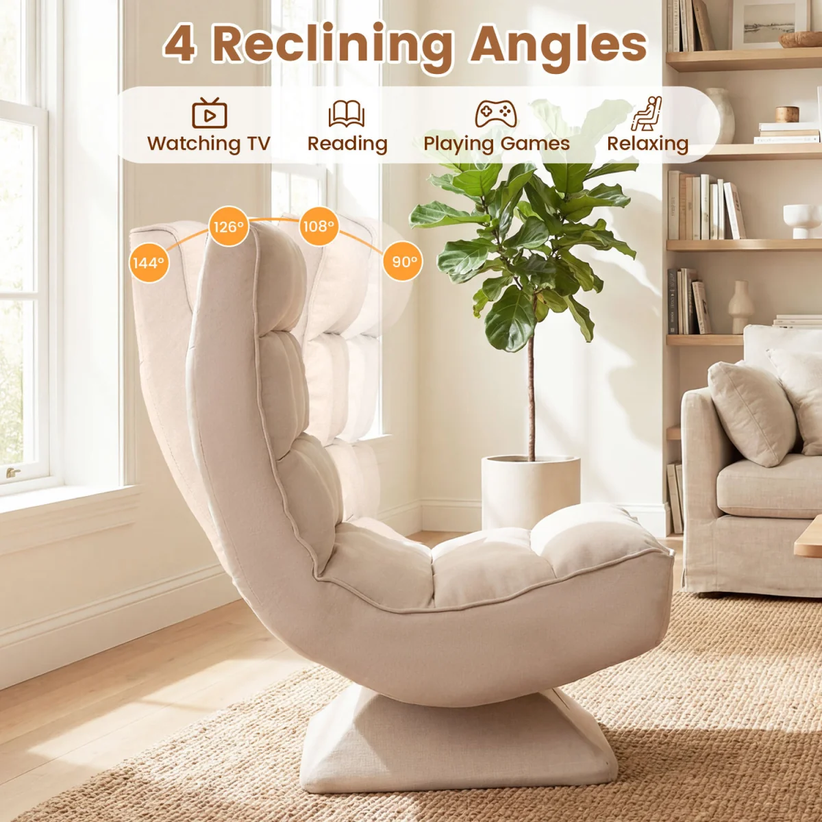 4-Position Adjustable Floor Chair – image 5