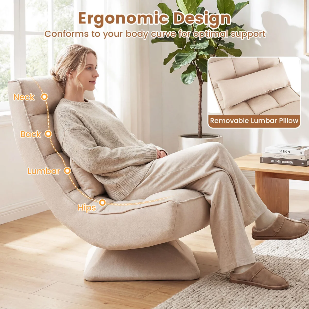 4-Position Adjustable Floor Chair – image 7