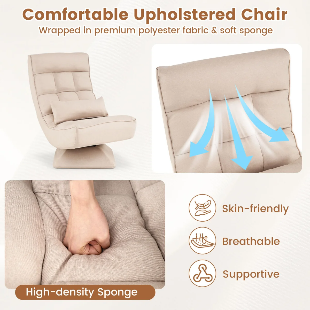 4-Position Adjustable Floor Chair – image 9