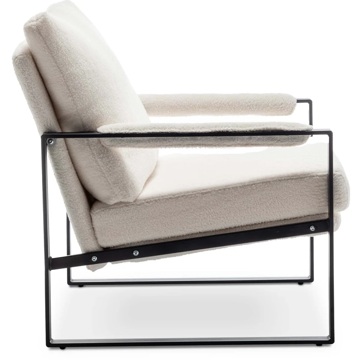 Teddy Boucle Fabric White Graziana Accent Chair - White – image 4