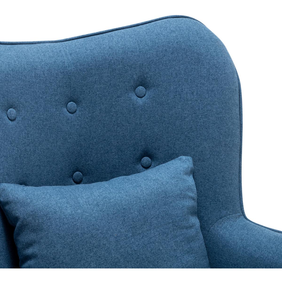 Dinning Accent Chair and Footstool - Blue – image 4