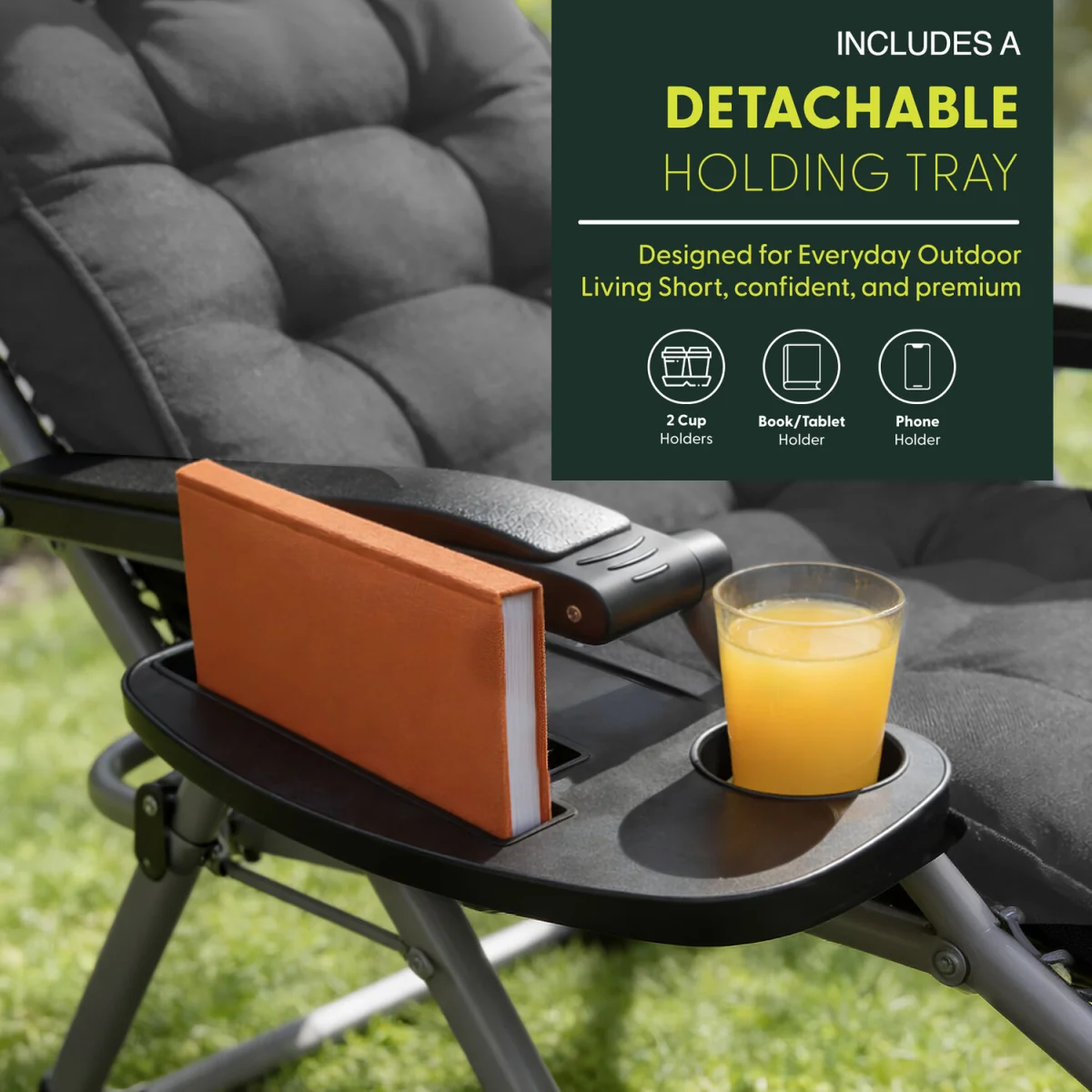 Square Tube Gravity Chair - Grey – image 5