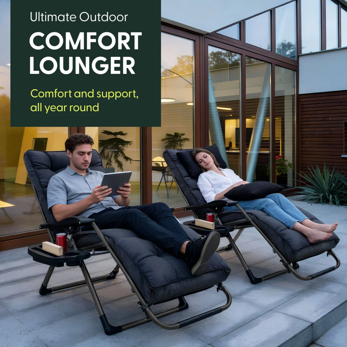 Square Tube Gravity Chair - Grey – image 6