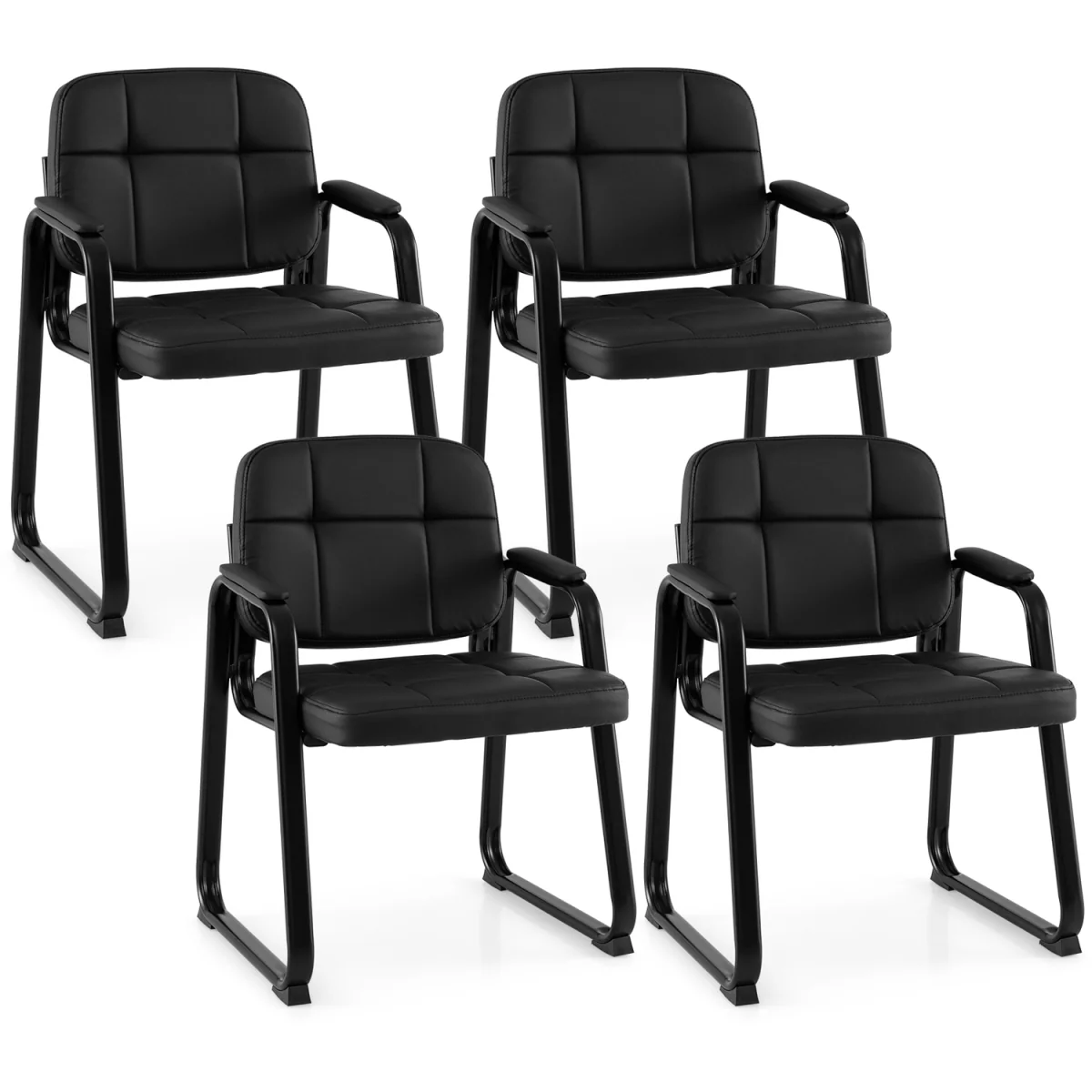 Set of 2 Waiting Room Guest Chairs - Black / 79cm – image 4
