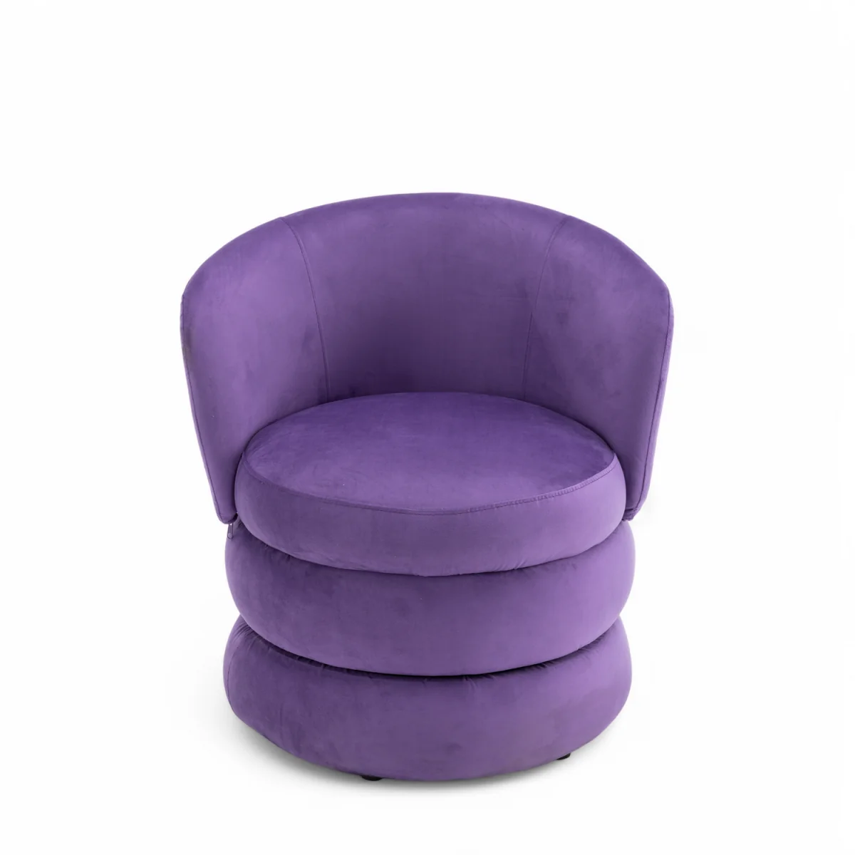 Velvet Purple Tilly Accent Swivel Chair - Purple – image 3
