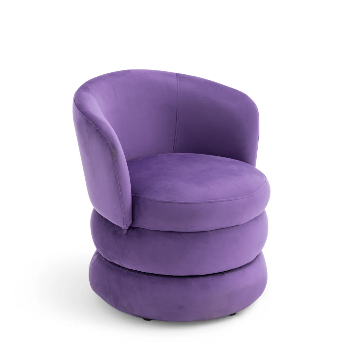 Velvet Purple Tilly Accent Swivel Chair - Purple – image 4