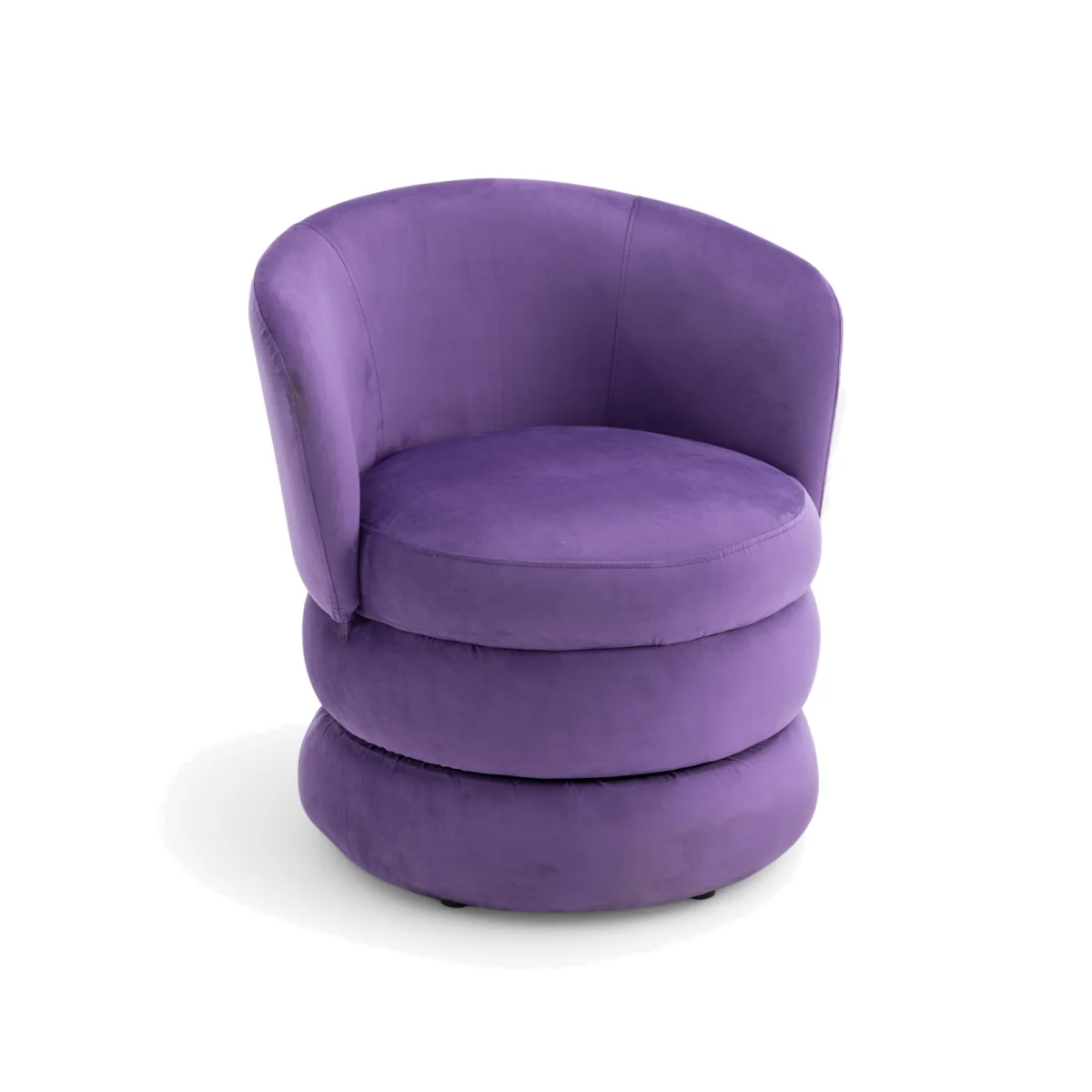 Velvet Purple Tilly Accent Swivel Chair - Purple – image 1