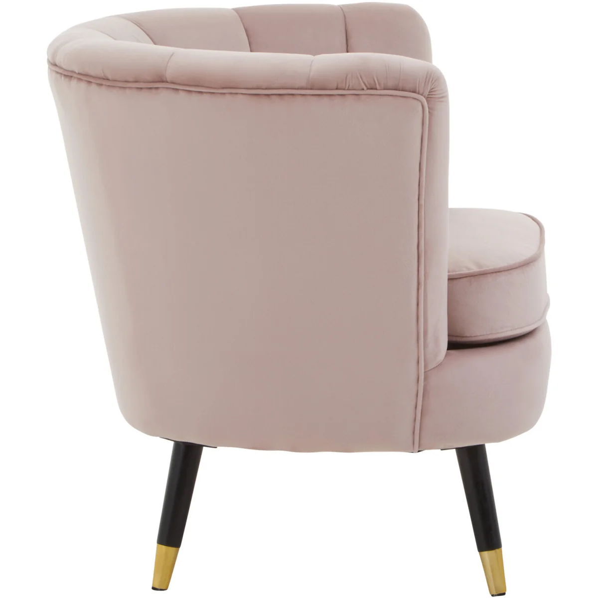 Loretta Dusky Pink Velvet Shell Accent Chair - Pink – image 3