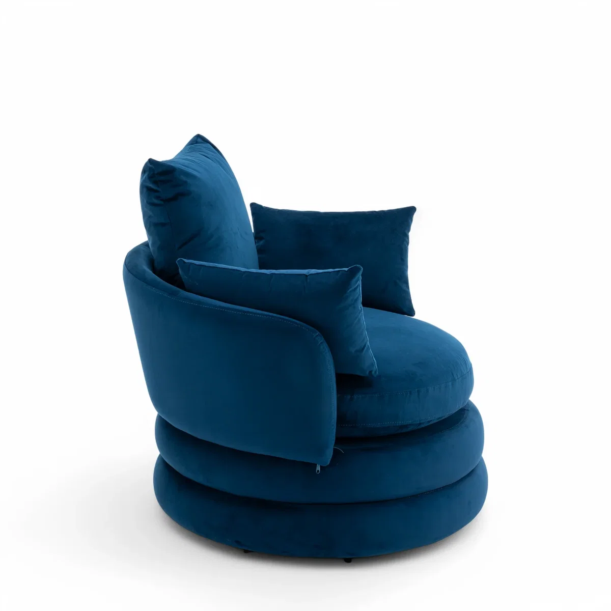 Velvet Blue Teri Accent Swivel Chair - Blue – image 4