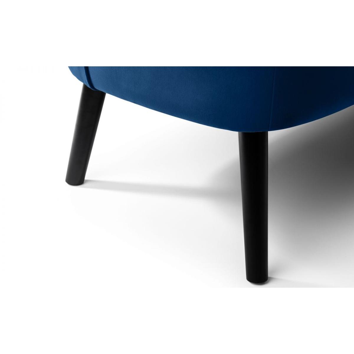 2 Seater Velvet Accent Chair - Dark Blue – image 5