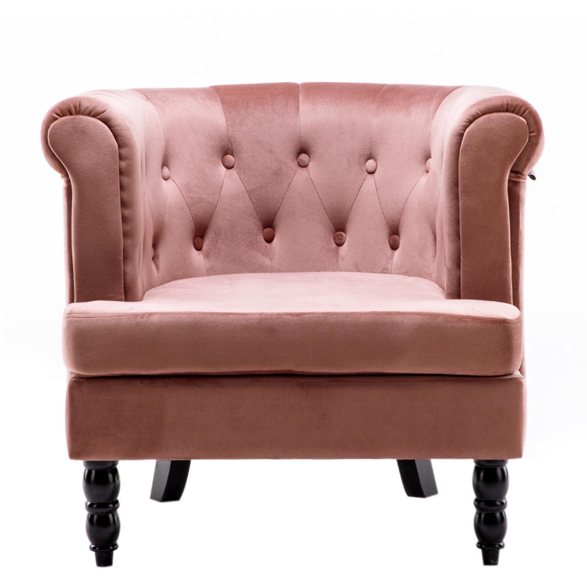 Velvet Tub Chair - Smokey Pink – image 6