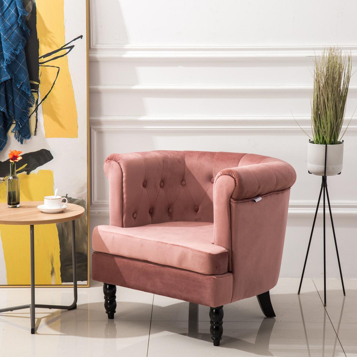 Velvet Tub Chair - Smokey Pink – image 7