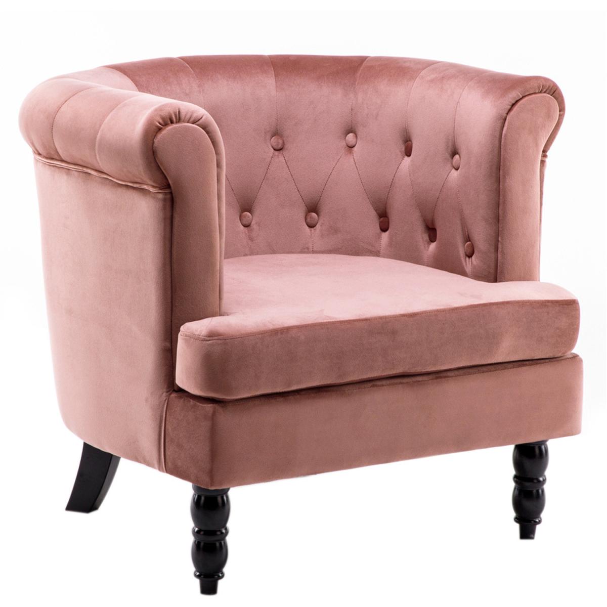 Velvet Tub Chair - Smokey Pink – image 8