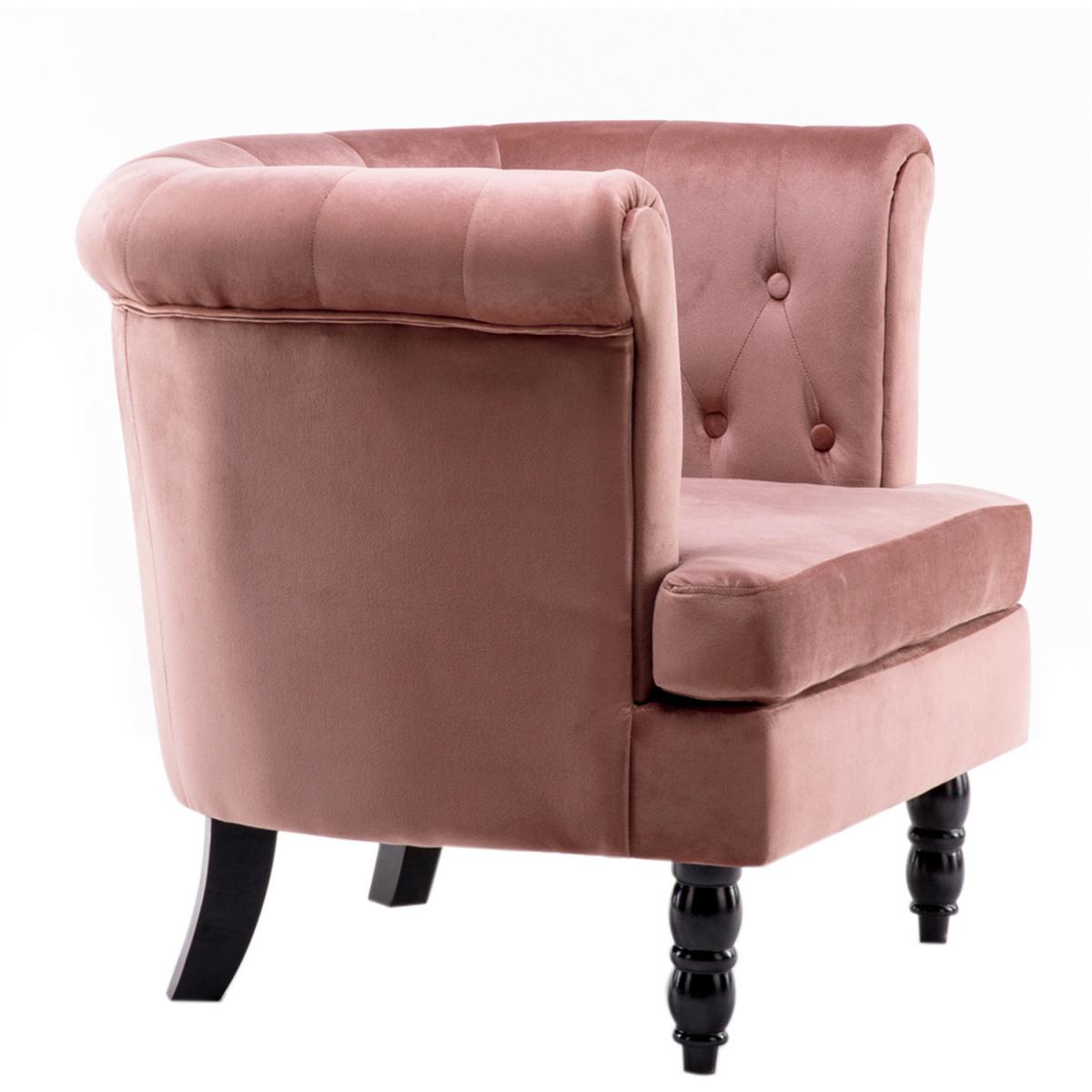 Velvet Tub Chair - Smokey Pink – image 9