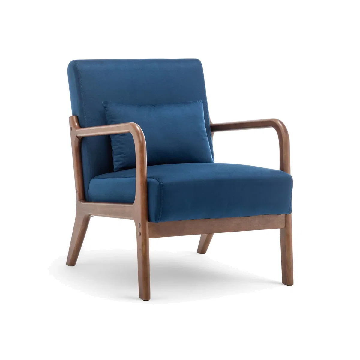 Velvet Blue Hertford Accent Chair - Blue – image 1