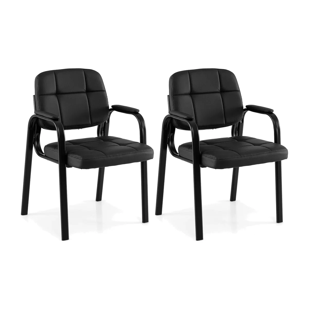 Set of 2 Waiting Room Guest Chairs - Black / 81.5cm – image 1