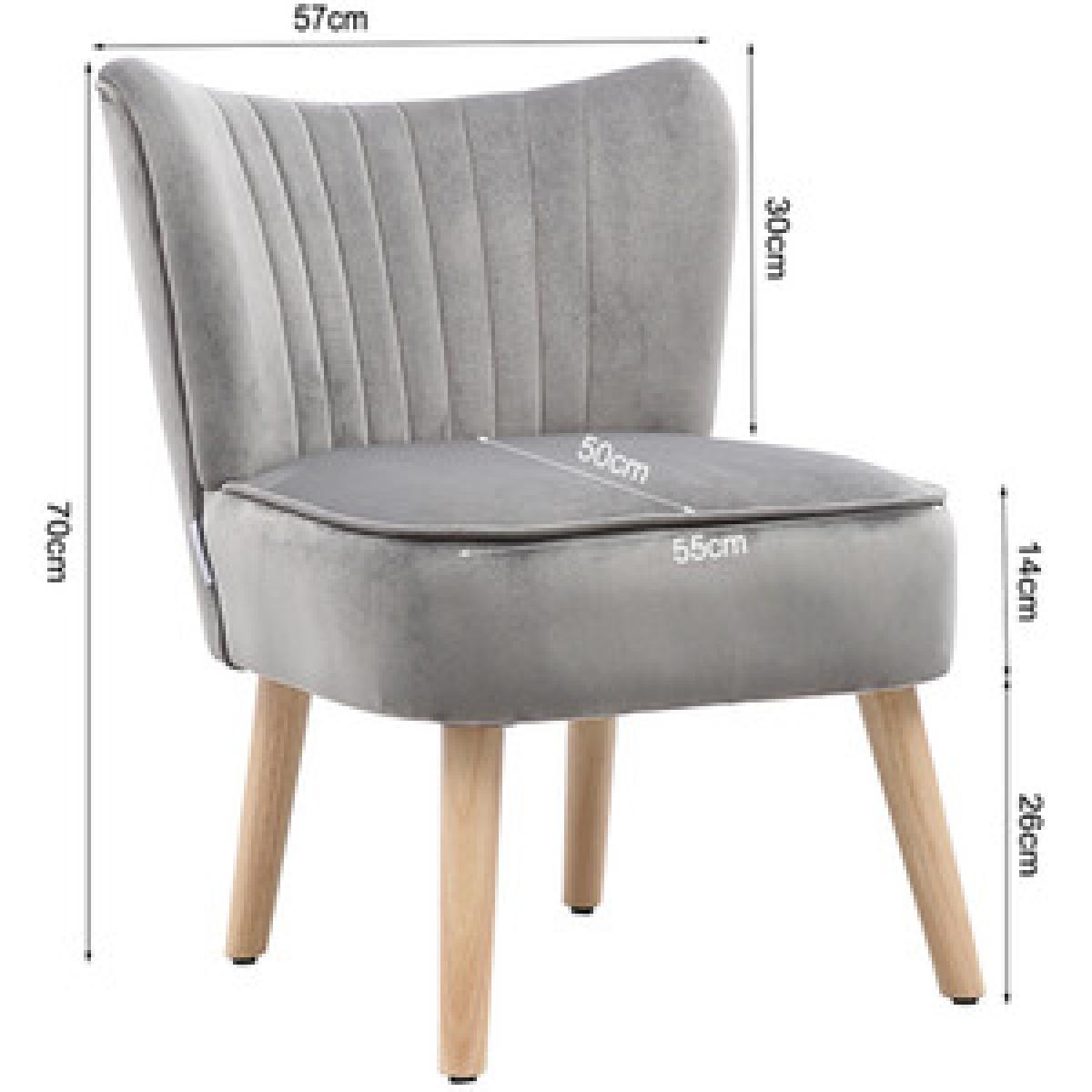 Velvet Stiched Accent Chair - Smokey Pink – image 15