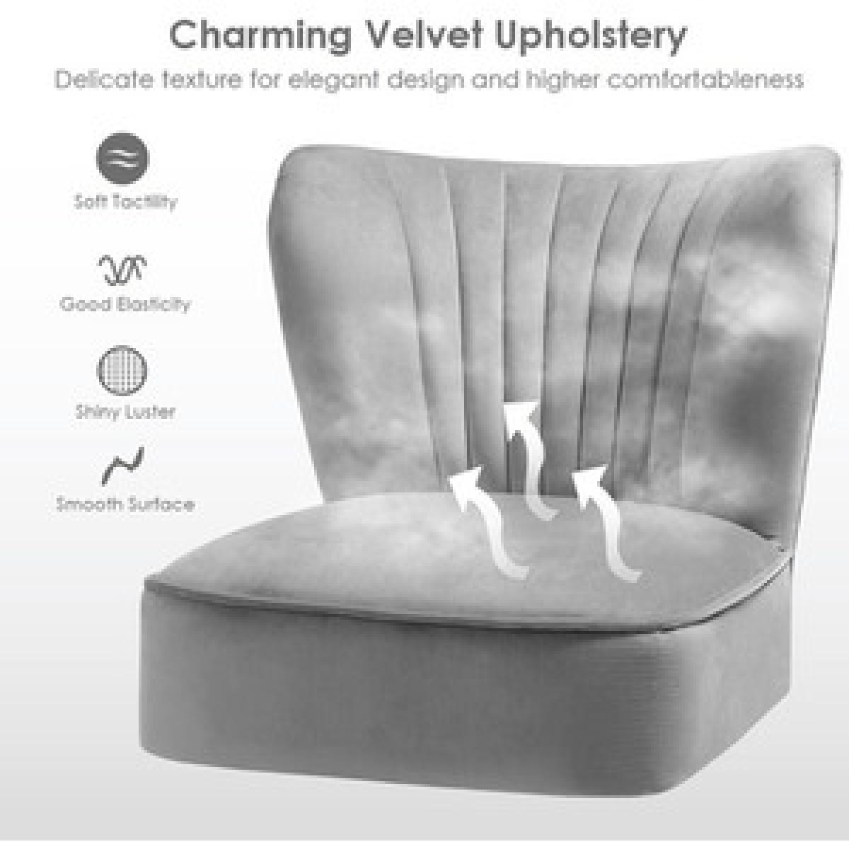 Velvet Stiched Accent Chair - Smokey Pink – image 17