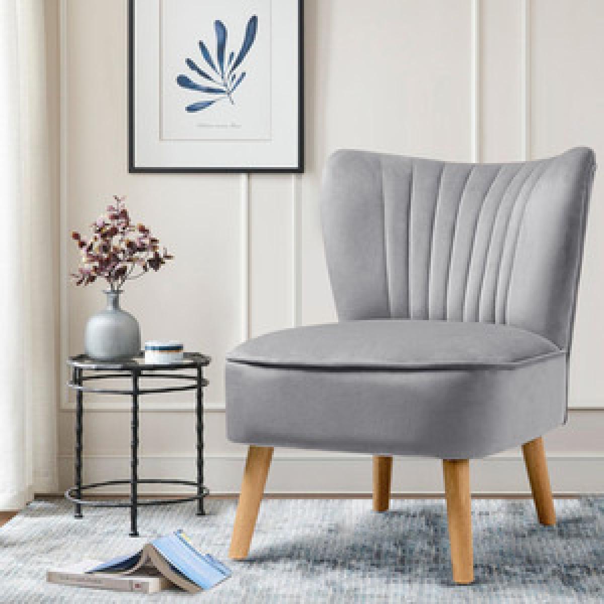 Velvet Stiched Accent Chair - Smokey Pink – image 18