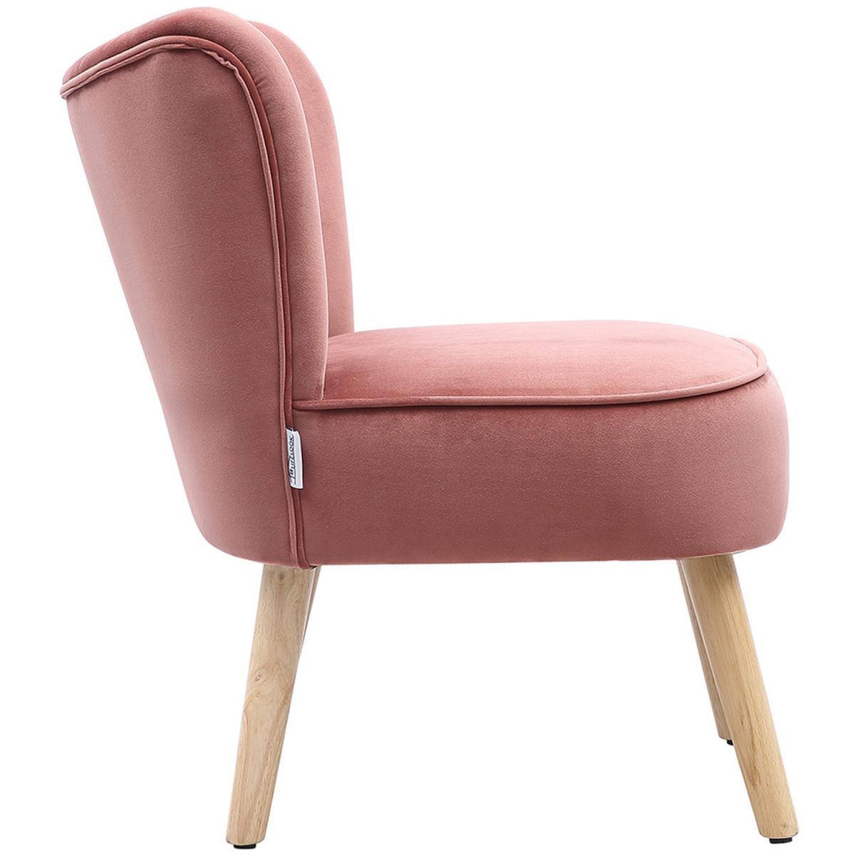 Velvet Stiched Accent Chair - Smokey Pink – image 3