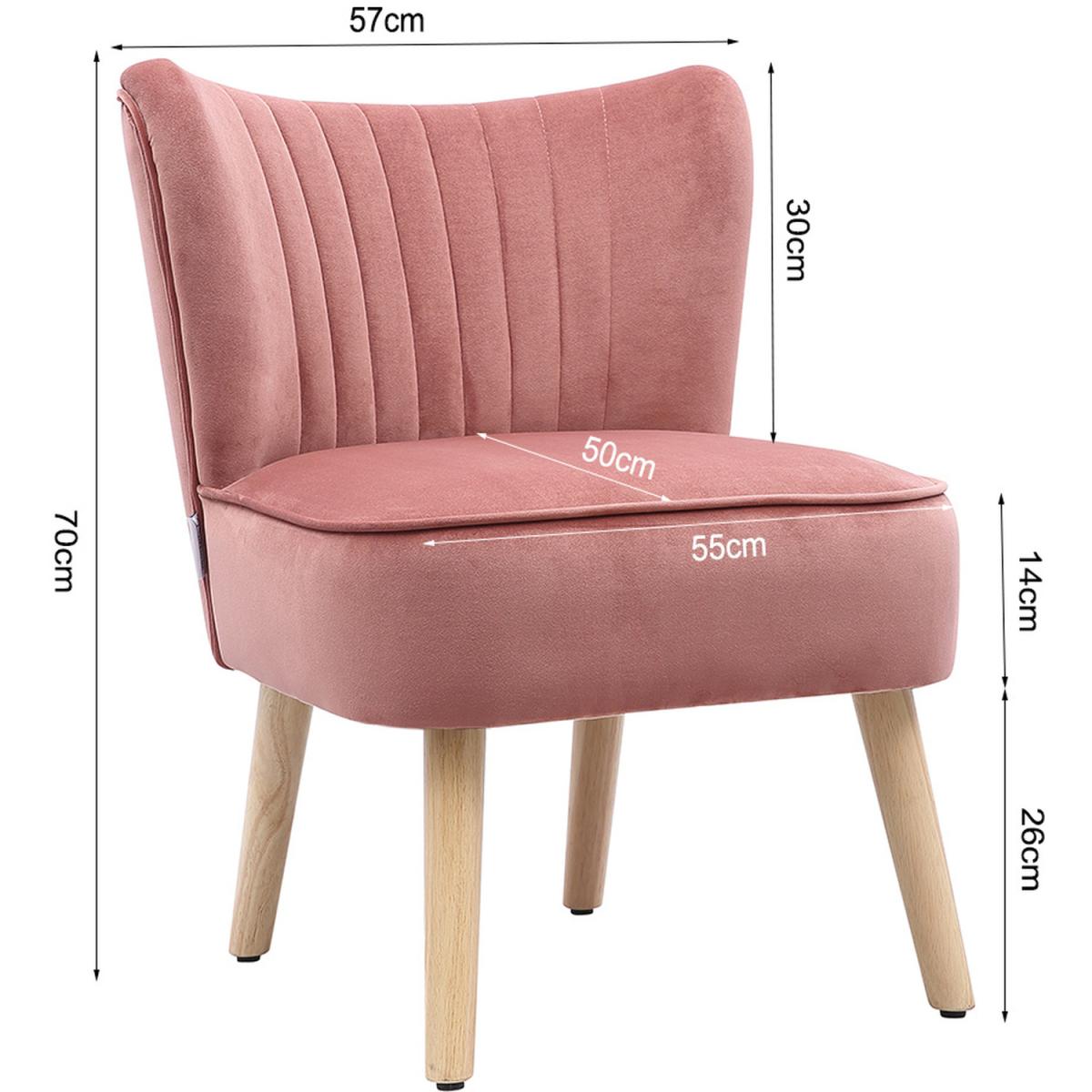 Velvet Stiched Accent Chair - Smokey Pink – image 5