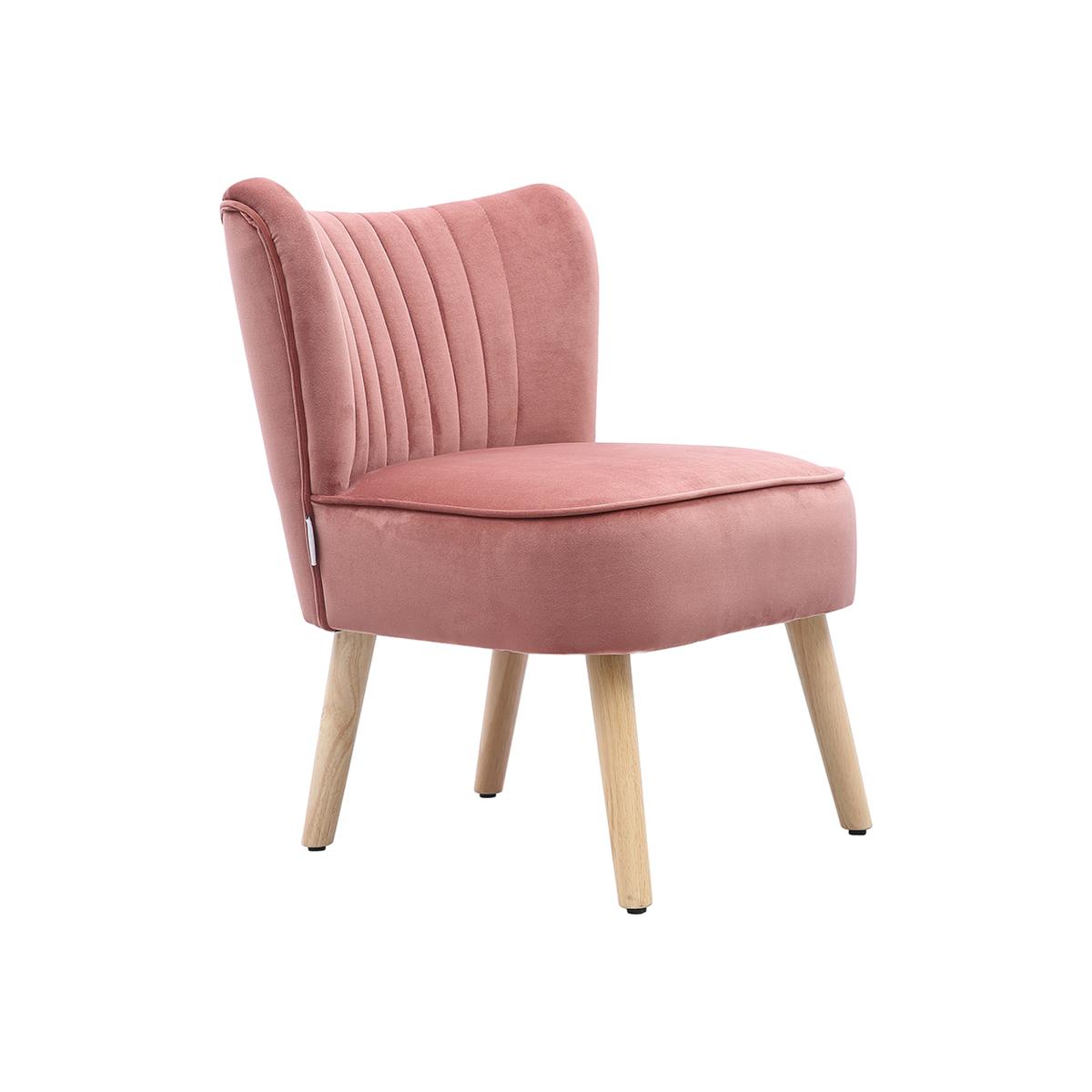Velvet Stiched Accent Chair - Smokey Pink – image 1