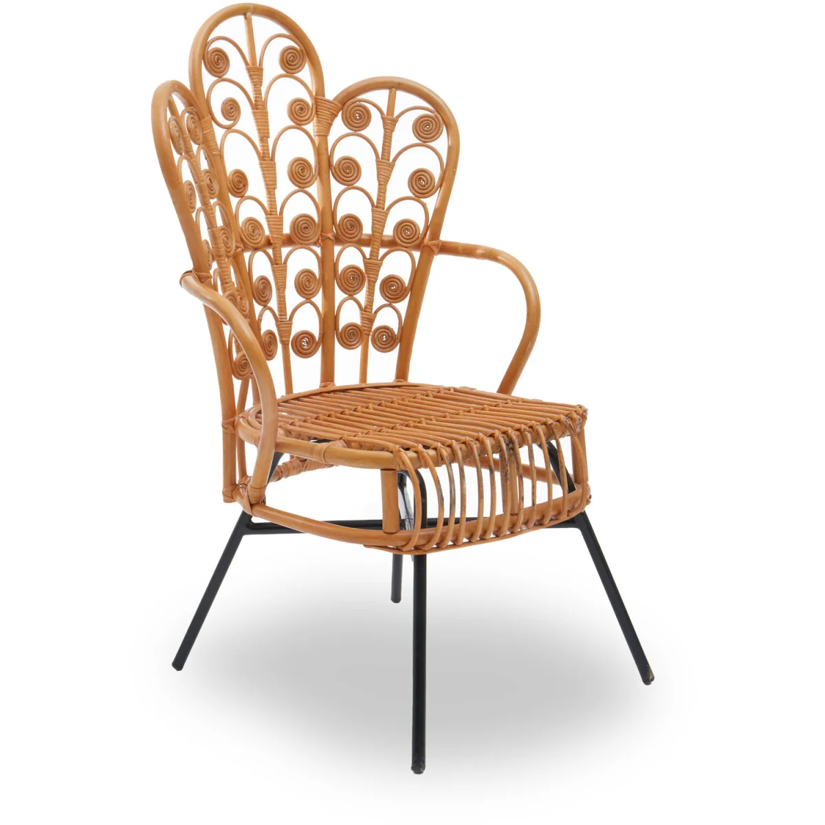 Java Natural Rattan Scalloped Back Chair - Natural – image 3