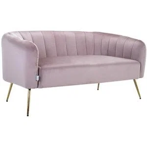 Modern Velvet Double Accent Chair - Royal Blue – image 2