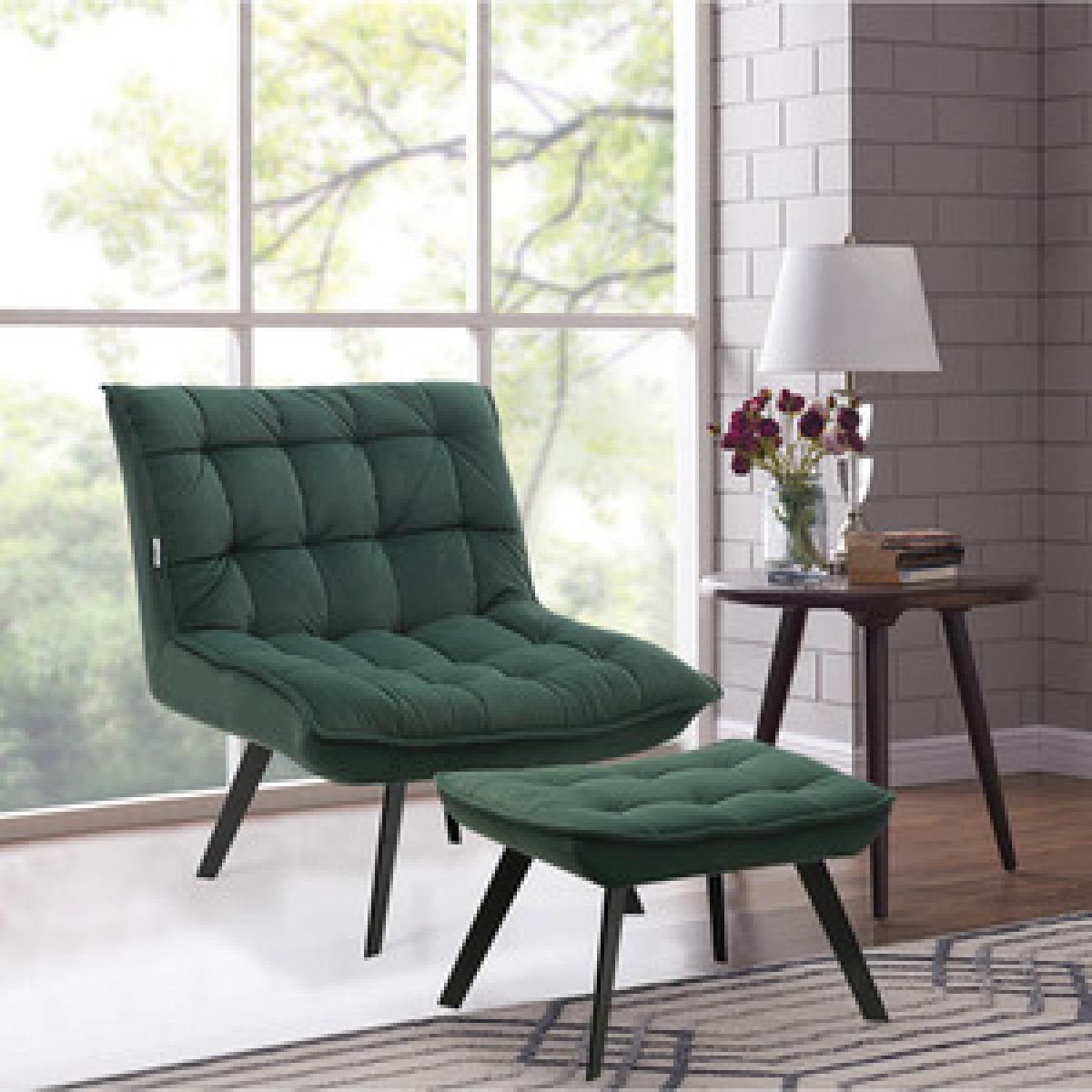Armless Lounge Chairs and Footstools - Grey – image 11