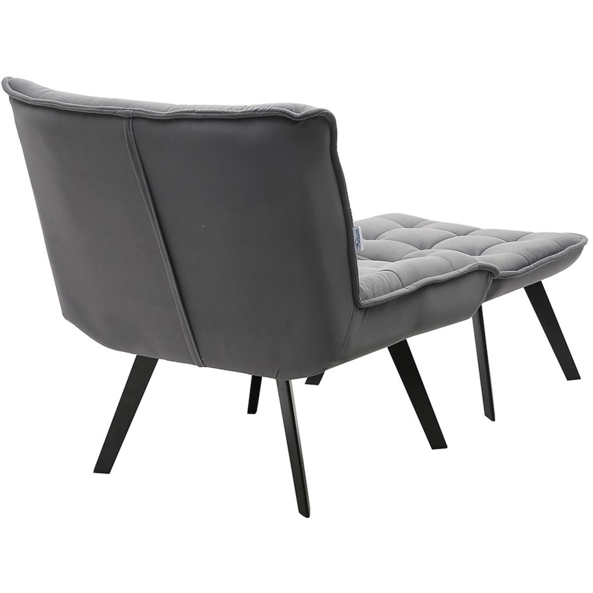 Armless Lounge Chairs and Footstools - Grey – image 3