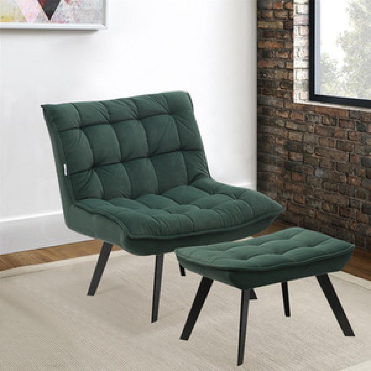 Armless Lounge Chairs and Footstools - Grey – image 10