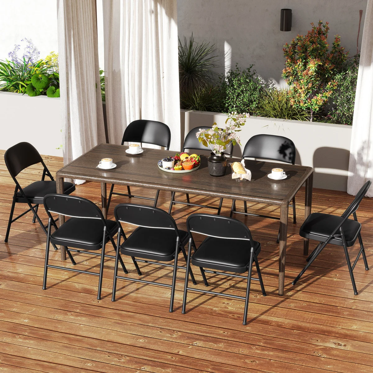 1 Pack Folding Padded Party Chairs - Black – image 4