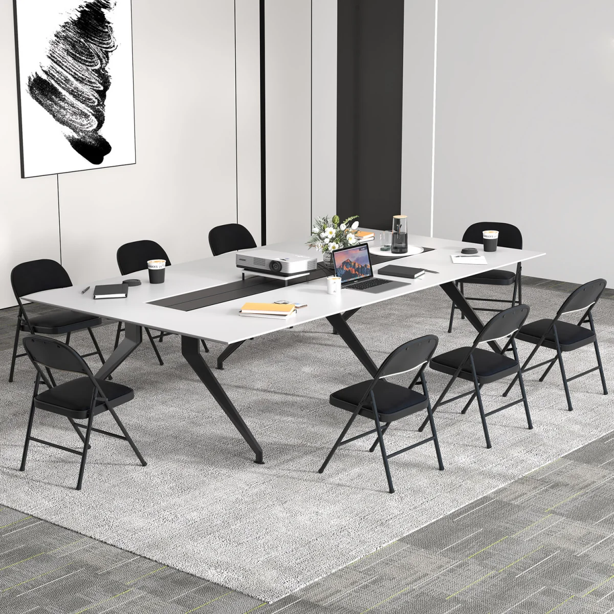 1 Pack Folding Padded Party Chairs - Black – image 6