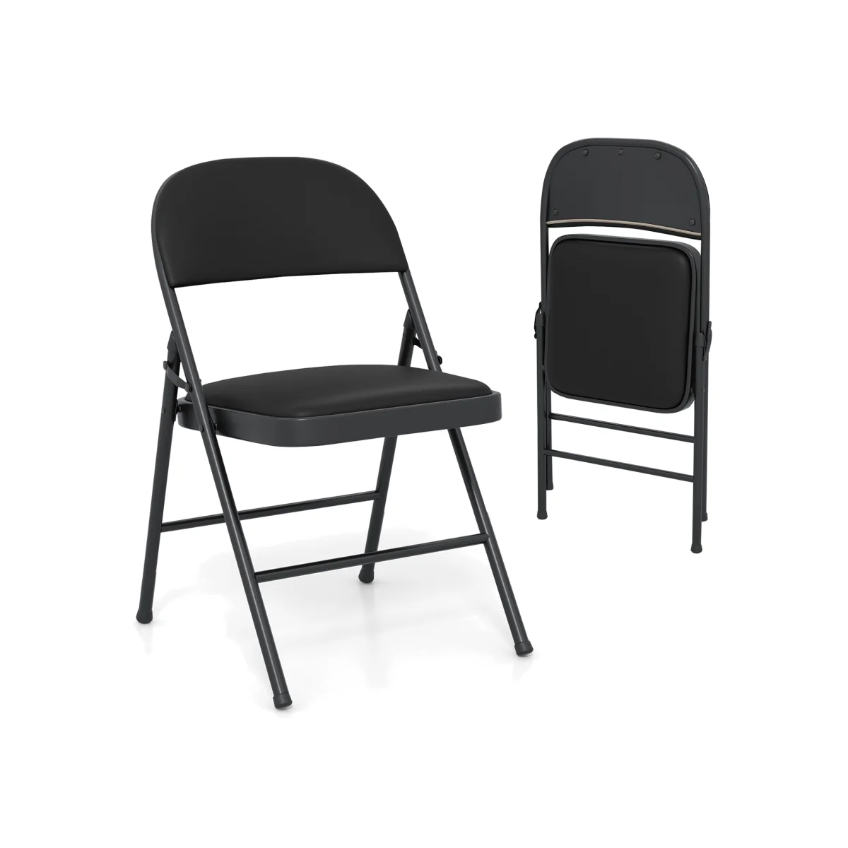 1 Pack Folding Padded Party Chairs - Black – image 1