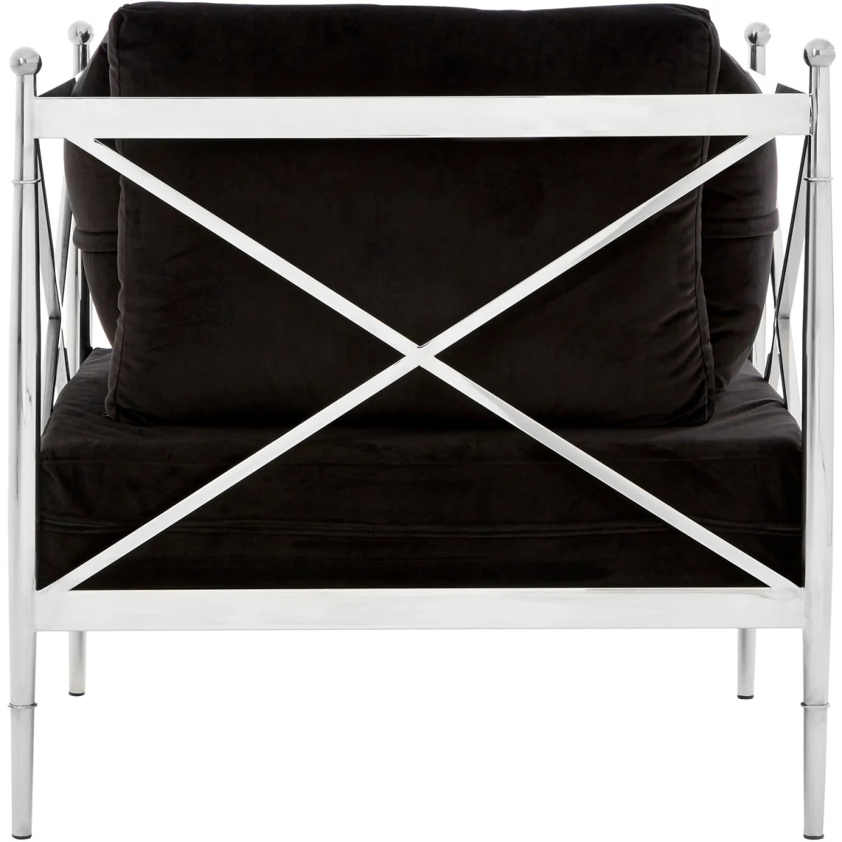 Novo Chair With Silver Lattice Arms - Silver – image 3