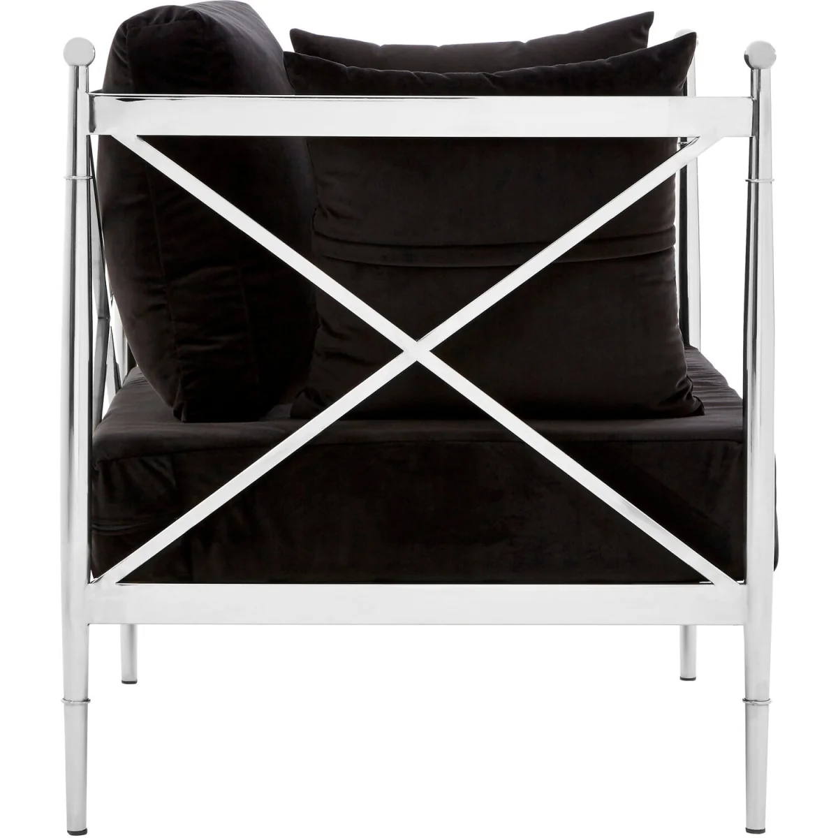Novo Chair With Silver Lattice Arms - Silver – image 4