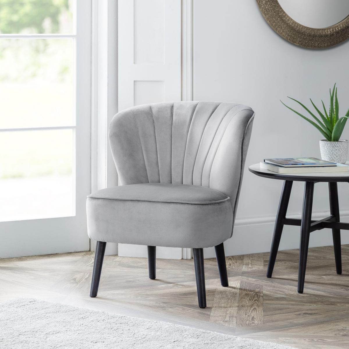 Coco Velvet Accent Chair - Grey – image 3