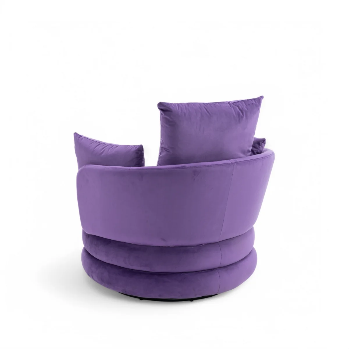 Velvet Purple Teri Accent Swivel Chair - Purple – image 5