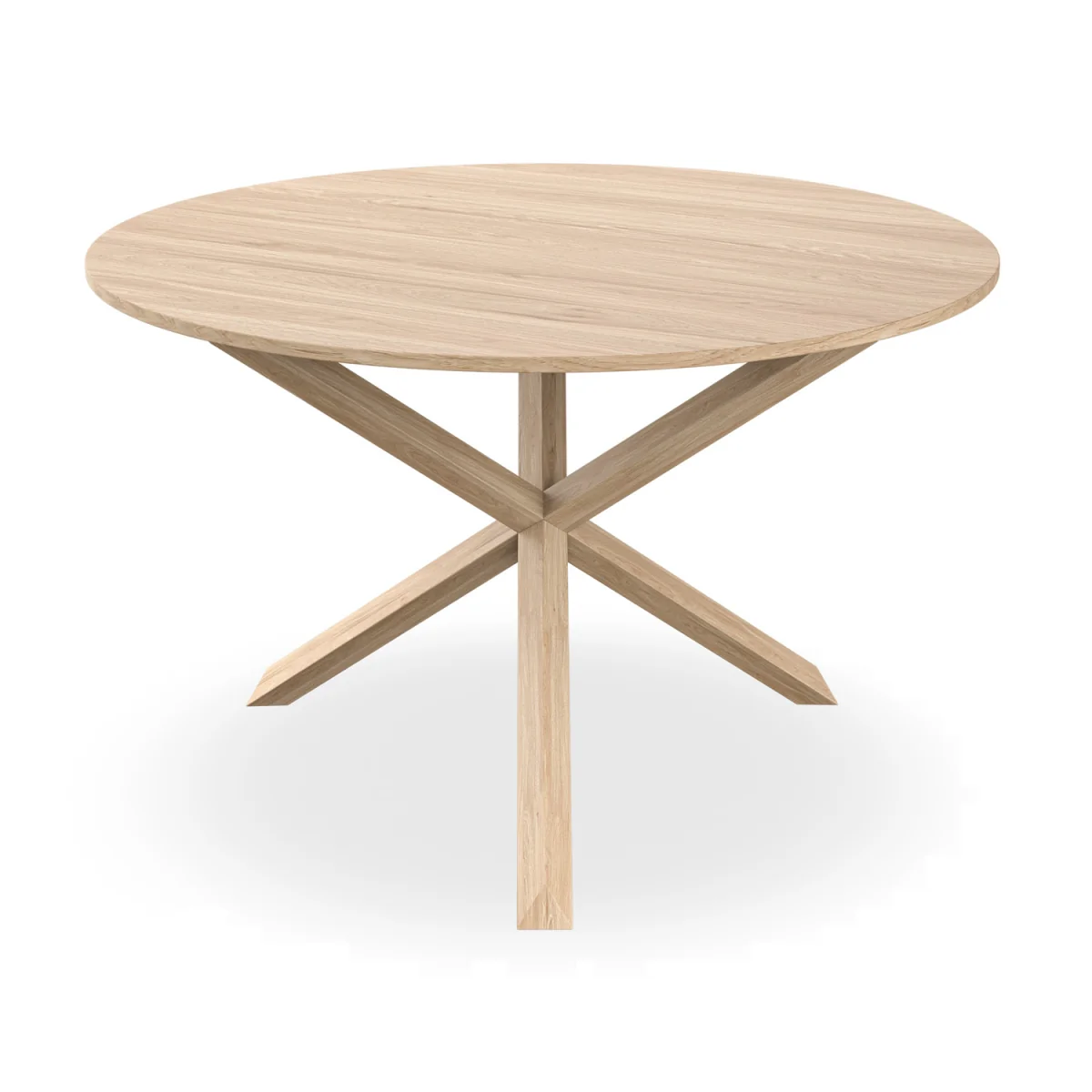 Malvern Oak Effect Top W Oak Leg Round Table & 4 Raye Velvet Chairs - Mustard – image 3