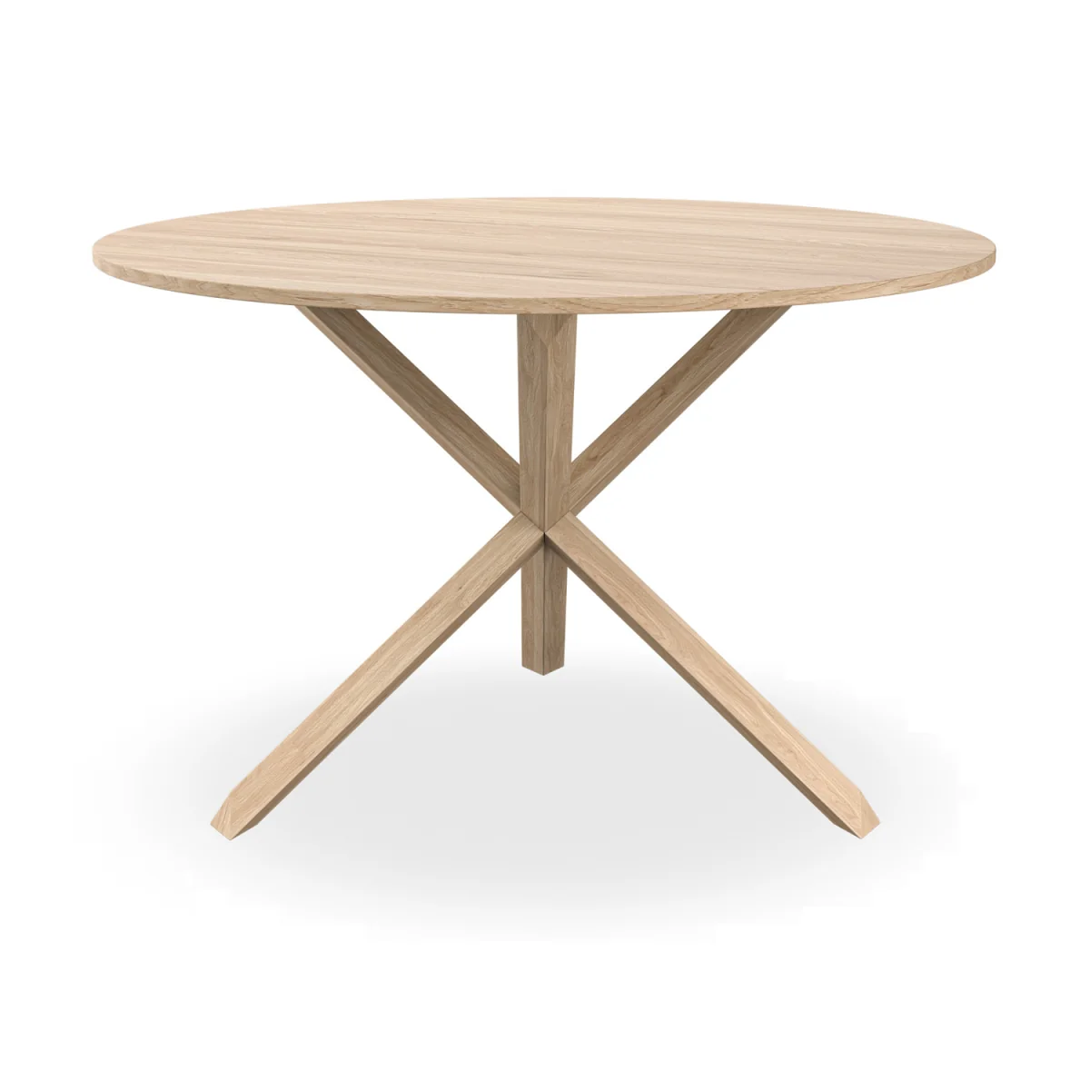 Malvern Oak Effect Top W Oak Leg Round Table & 4 Raye Velvet Chairs - Mustard – image 4