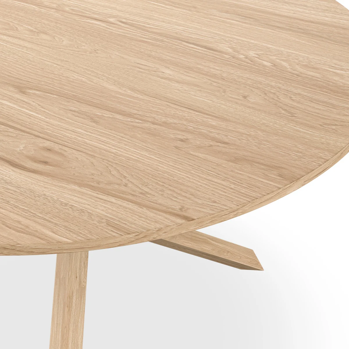Malvern Oak Effect Top W Oak Leg Round Table & 4 Raye Velvet Chairs - Mustard – image 5