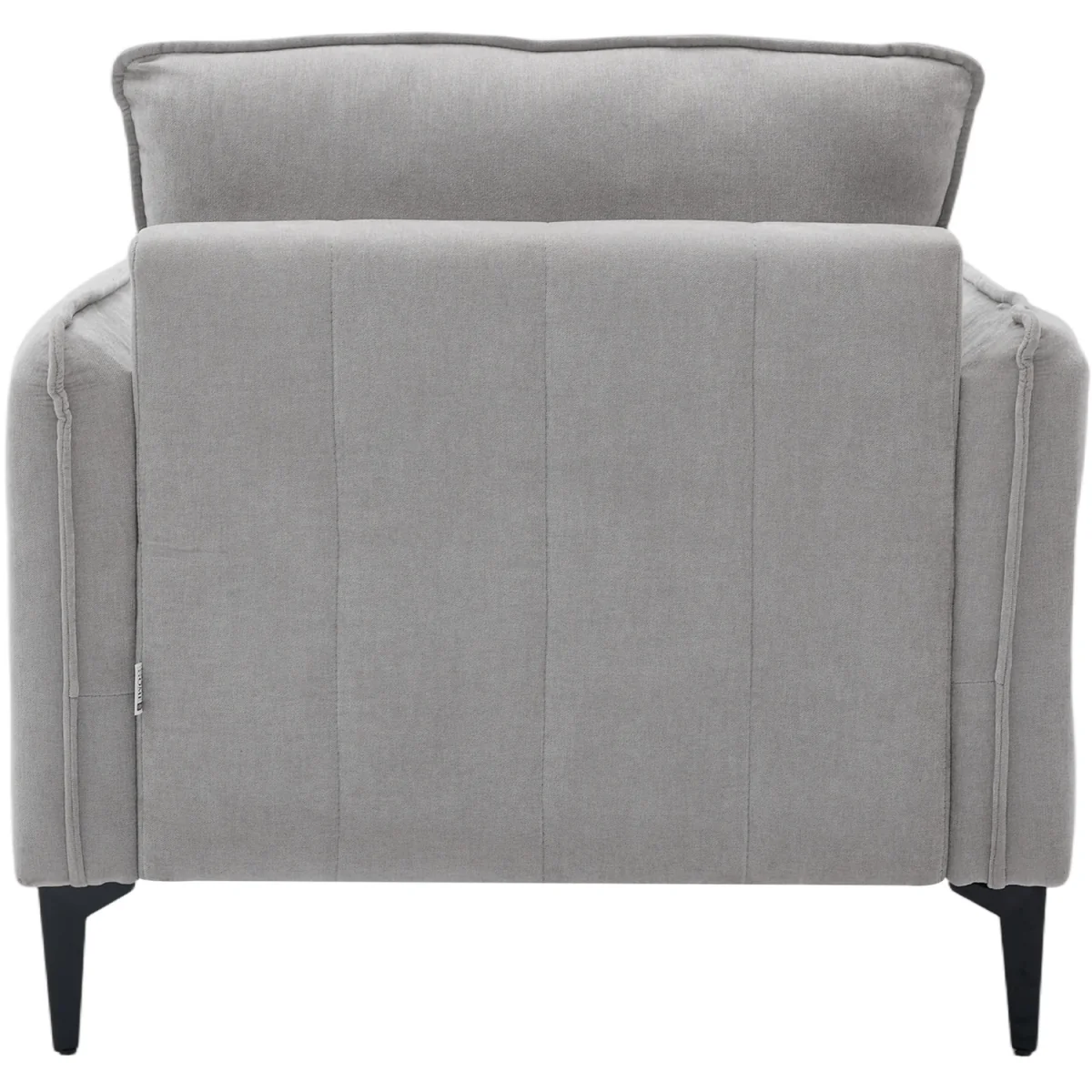 Modern Upholstered Accent Chair with Lumbar Cushion - Light Grey – image 4
