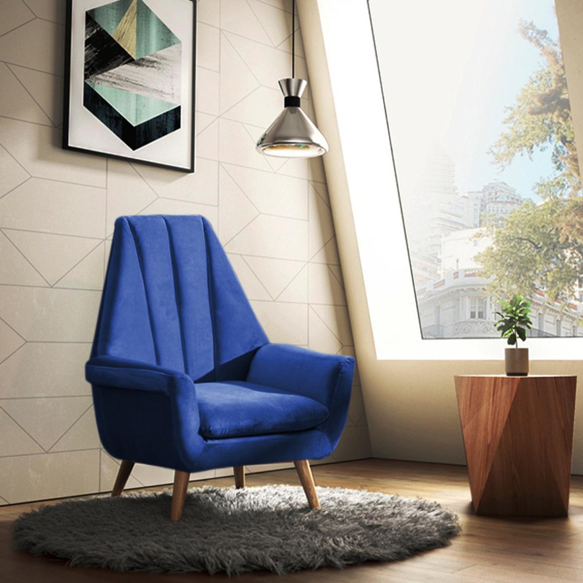 Velvet Lounge Accent Chair - Grey-Pink – image 18