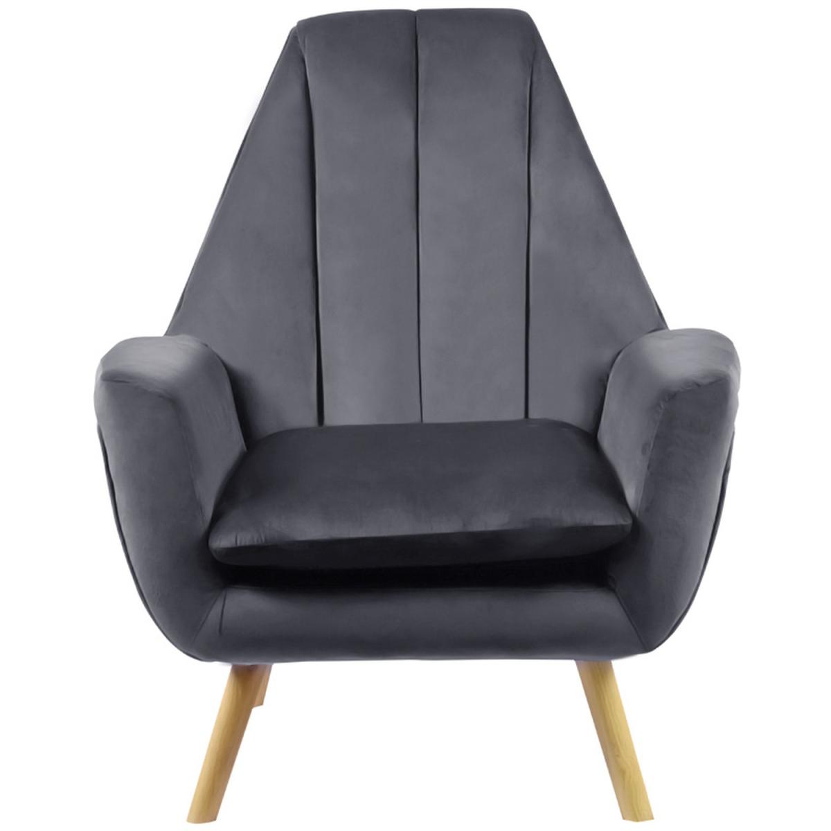 Velvet Lounge Accent Chair - Grey-Pink – image 10