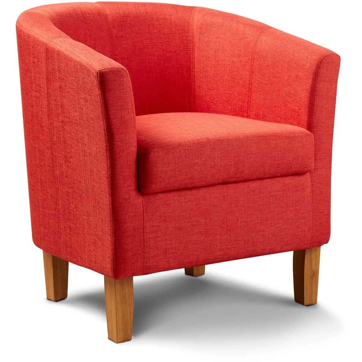 Bedford Small Padded Curved Back Tub Chair - Rusty Orange – image 11