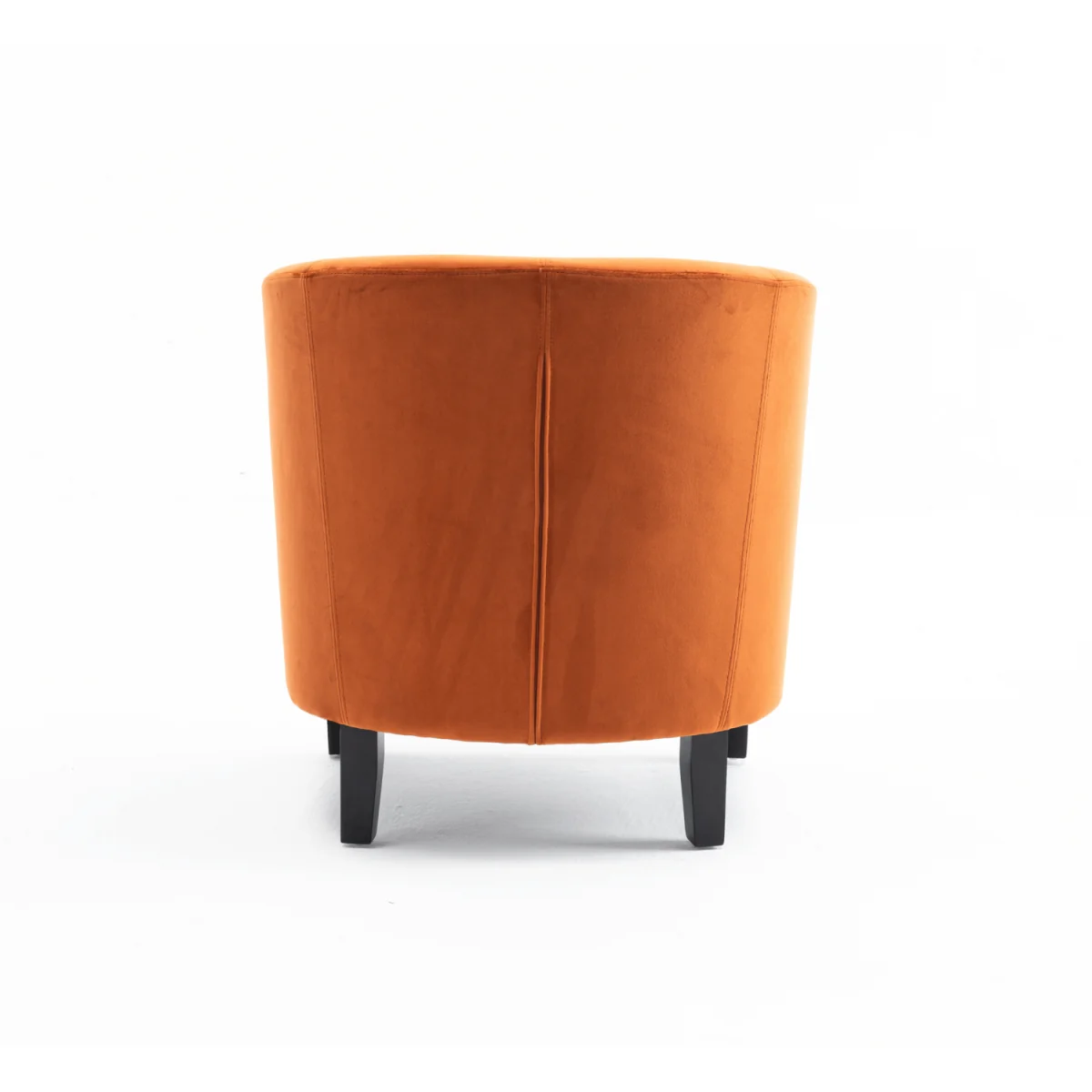Bedford Small Padded Curved Back Tub Chair - Rusty Orange – image 4