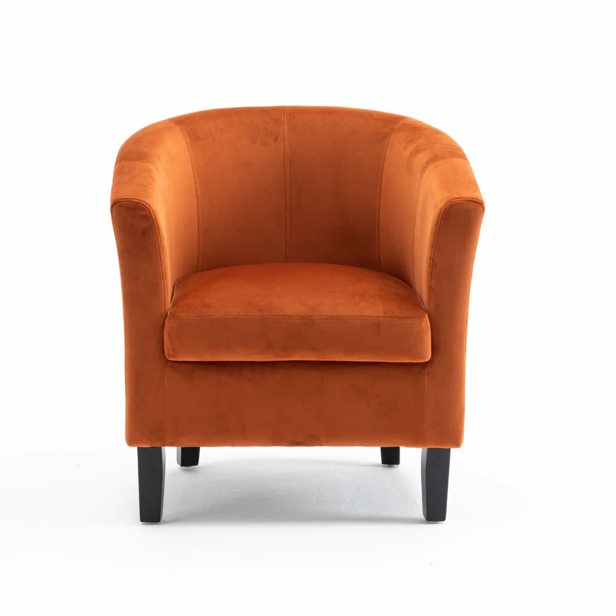 Bedford Small Padded Curved Back Tub Chair - Rusty Orange – image 5